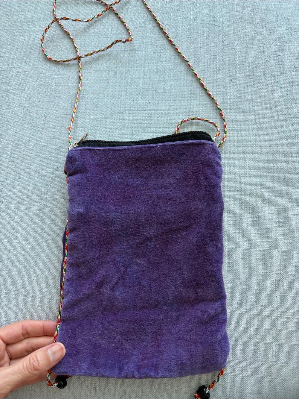 Purple Yin Yang Crossbody Pouch Bag